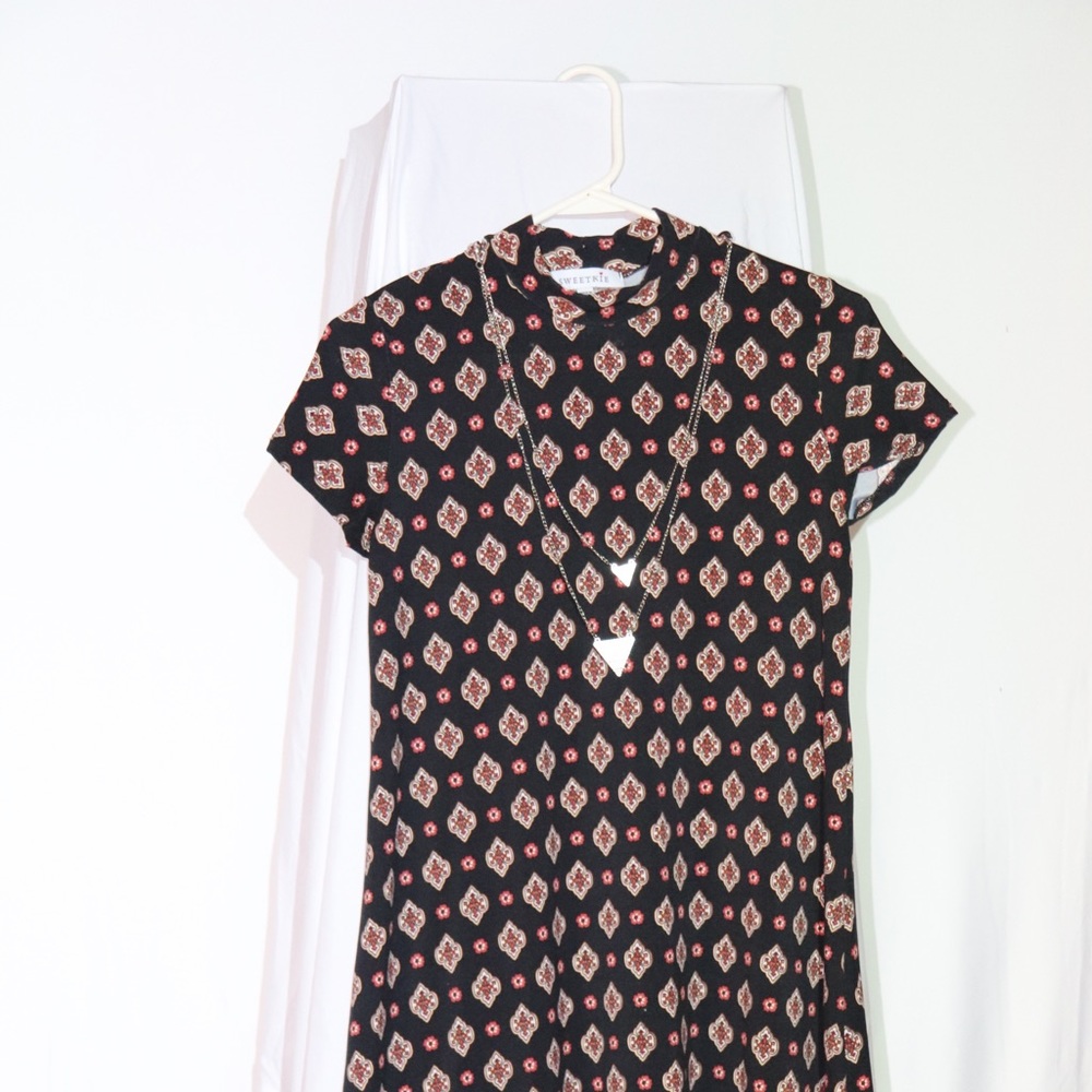 Jagged Bottom patterned dress
